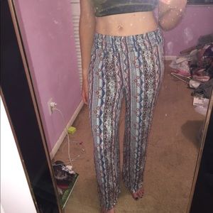 Loose print pants